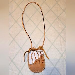 Handmade Native American Style Medicine Bag Necklace